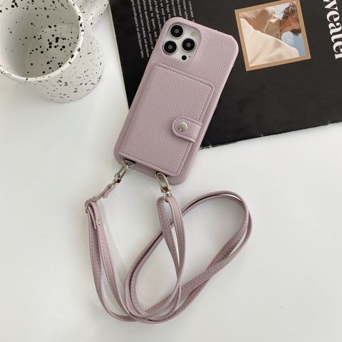 Fashion Solid Color Pc Pu Leather   Phone Cases