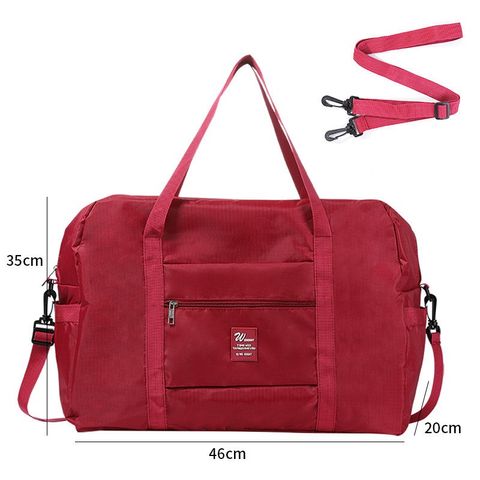 Women's Basic Solid Color Oxford Cloth Travel Bags