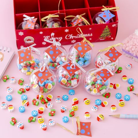 Cute Cartoon Christmas Ball Eraser Student Christmas Gift Creative Stationery Wholesale