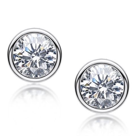 Hot-selling Classic All-match D-color Diamond Stud Earrings Lace Six-claw 925 Sterling Silver Earrings For Cross-entry
