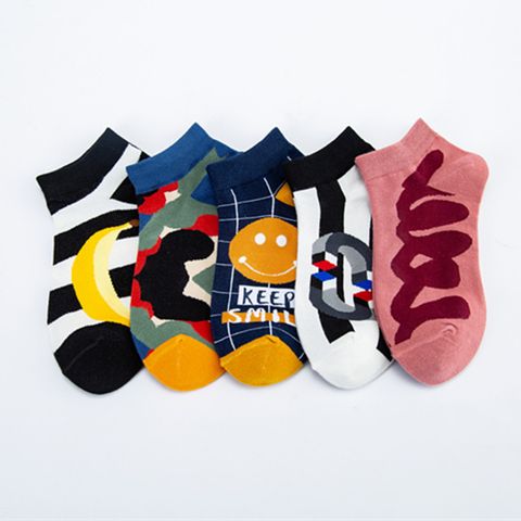 Unisex Casual Abstract Cotton Printing Ankle Socks A Pair
