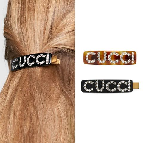 Ig Style Letter Alloy Plating Inlay Rhinestones Hair Clip