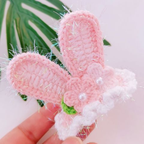 Cute Sweet Bunny Ears Yarn Handmade Three-dimensional Hair Clip
