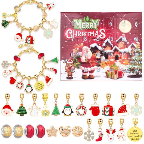 Cute Christmas Tree Santa Claus Snowman Zinc Alloy Enamel Plating Christmas Jewelry Accessories