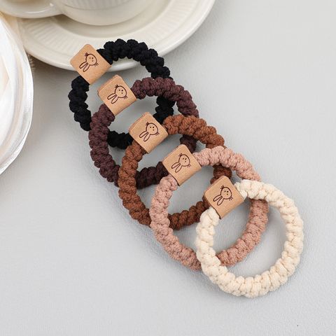 Women's Simple Style Solid Color Cord Braid Hair Tie