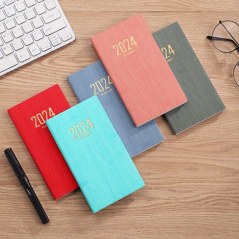1 Piece Number Class Learning Pu Leather Retro Notebook
