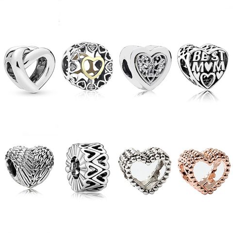 1 Piece Fashion Letter Heart Shape Alloy Plating Inlay Rhinestones Jewelry Accessories