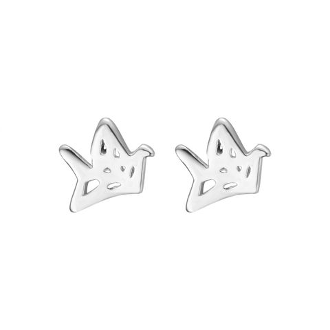 1 Pair Simple Style Geometric Sterling Silver Plating Ear Studs