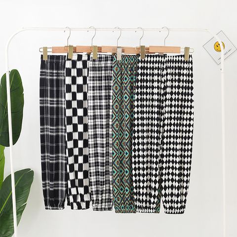 Casual Abstract Stripe Polyester Boys Pants