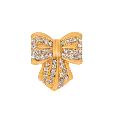 Simple Style Flower Butterfly Bow Knot Alloy Inlay Rhinestones Women's Brooches