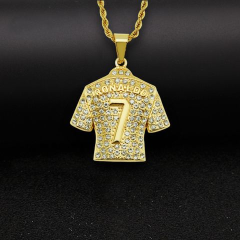 Hip-hop Number Alloy Inlay Artificial Diamond Women's Pendant Necklace