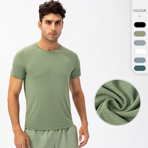 Solid Color T-shirt Men's Clothing