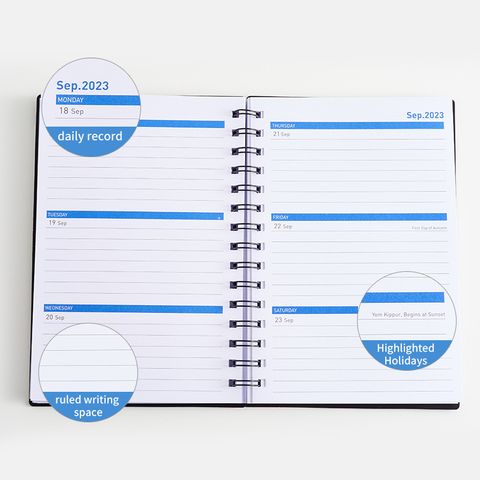 Planner Full English Cover Rollover Coil Notebook
