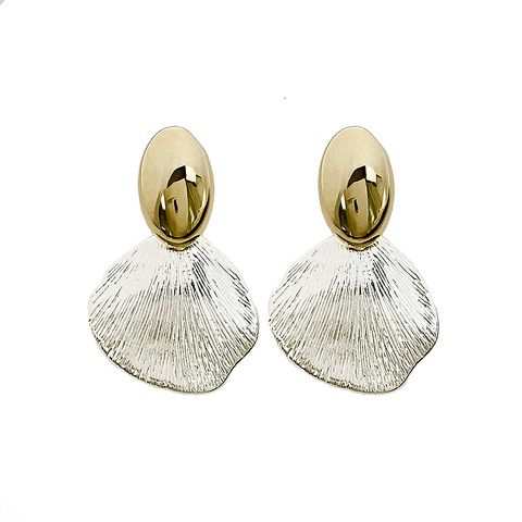 1 Pair Retro Shell Plating Sterling Silver Copper Drop Earrings