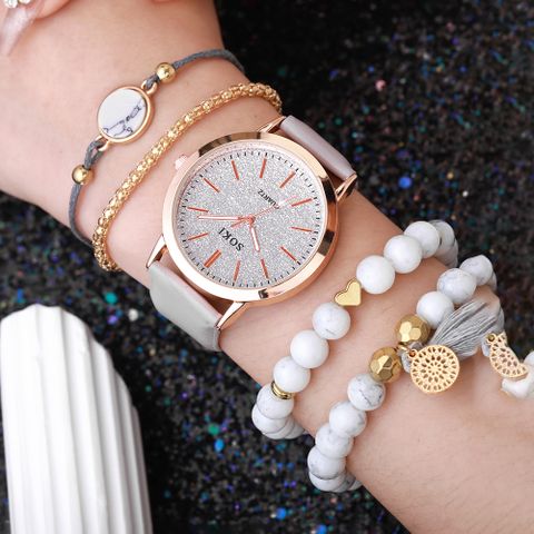 Elegant Lady Starry Sky Buckle Quartz Women's Watches