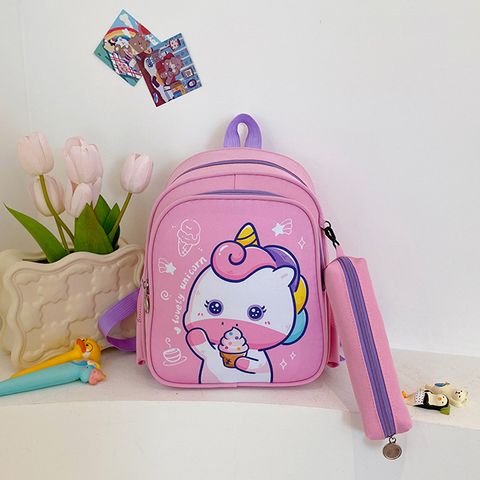 Anti-theft Cartoon Casual School Daily Kids Backpack