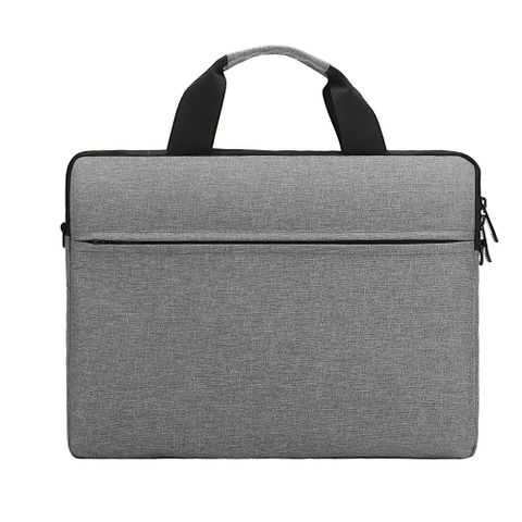 Unisex Solid Color Polyester Zipper Laptop Bag