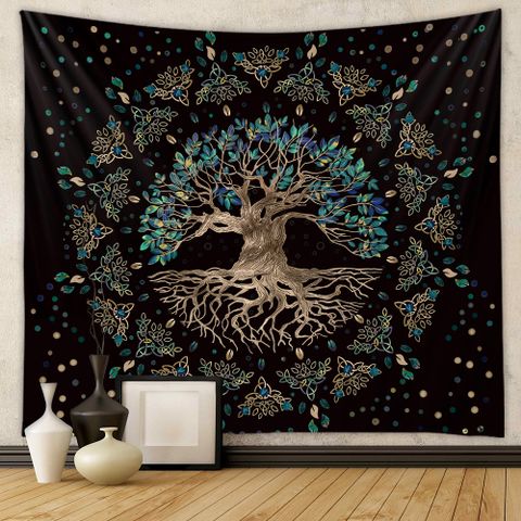 Retro Tree Polyester Tapestry Artificial Decorations