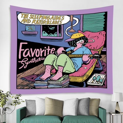 Cute Cartoon Letter Polyester Tapestry