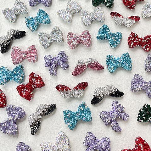 1 Piece Shiny Butterfly Bow Knot Zinc Alloy Inlay Beads Jewelry Accessories