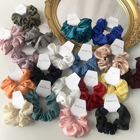 Wholesale Accessories Solid Color Fabric Hair Scrunchies Nihaojewelry