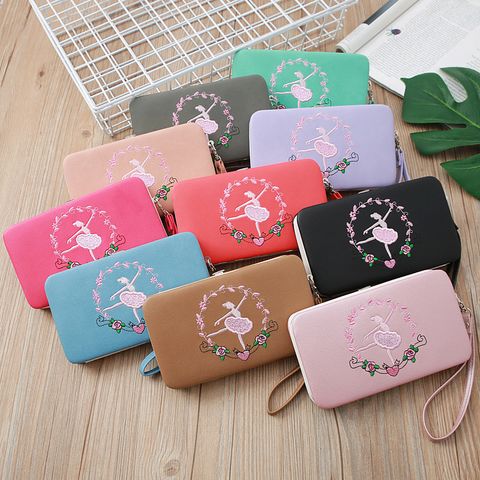 Fashion Long Multifunctional Embroidered Portable Wallet Wholesale