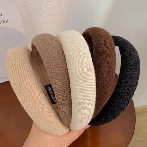Simple Style Solid Color Sponge Knitting Hair Band