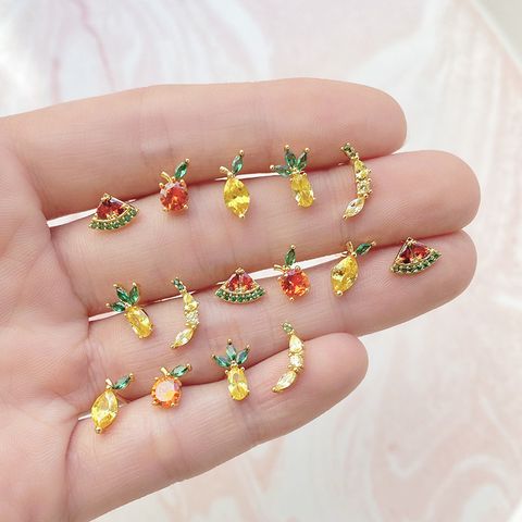 Whoesale Tropical Fruit Earrings Women's Diamond Earrings Nihaojewelry