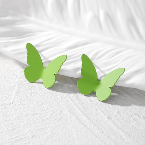 1 Pair Casual Sweet Butterfly Plating Alloy Gold Plated Ear Studs
