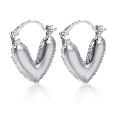 1 Pair Sweet Heart Shape Enamel Alloy Earrings