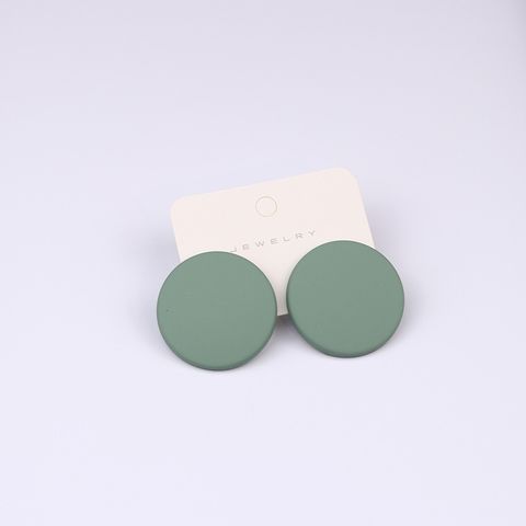 Simple Style Round Arylic Spray Paint Ear Studs