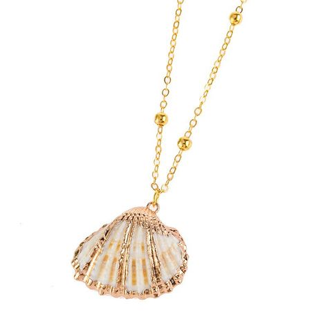 Beach Conch Shell Shell Plating Women's Pendant Necklace