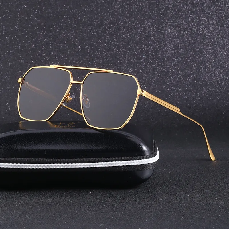 Wholesale retro double beam shades uv-proof sunglasses men's