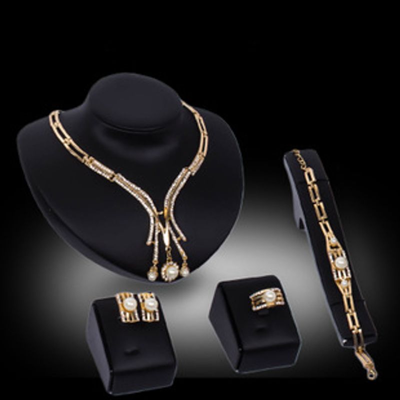 Occident Alloy Inlaid Stones Sets ( 18k Alloy ) Nhxs0075