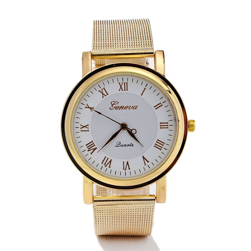 Leisure Ordinary Glass Mirror Alloy Watch (alloy Black Surface) Nhsy0088