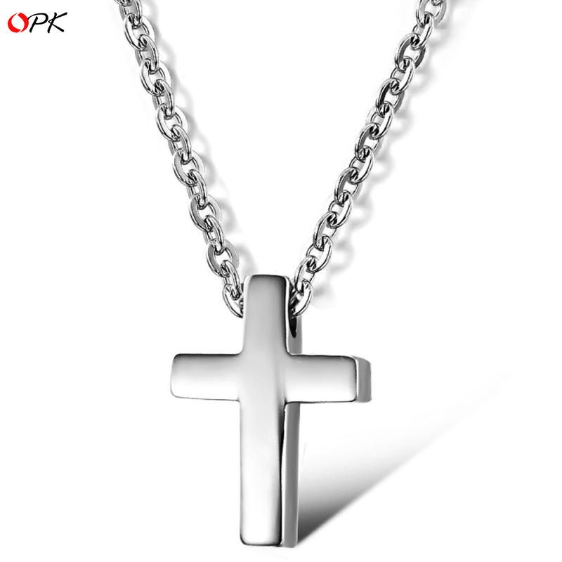 Korean Version Of Korean / Korean Style Titanium Steel Paint Necklace (pendant + Chain) Nhop0289