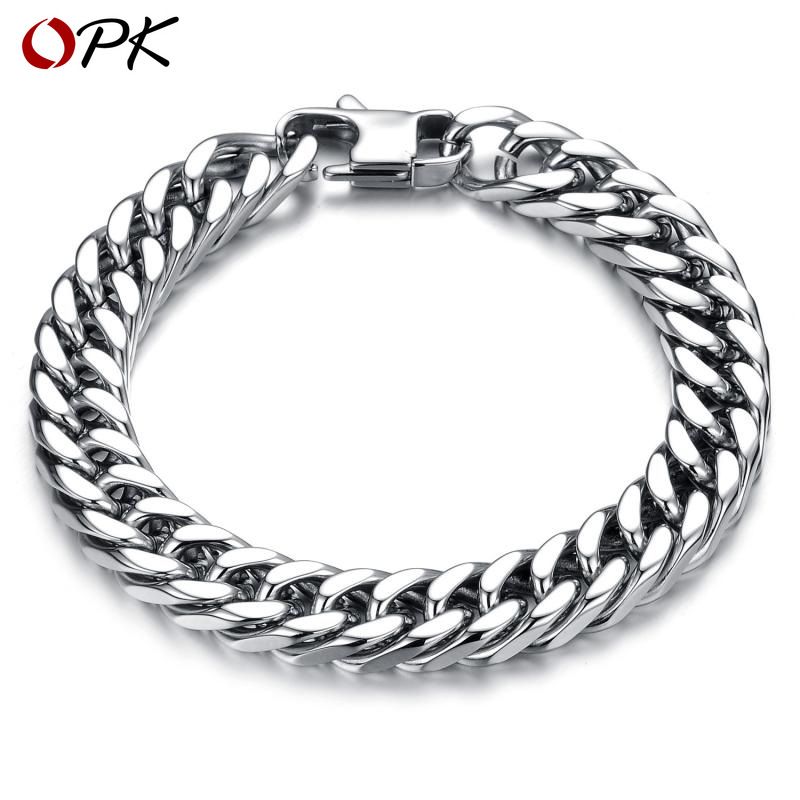 Titanium Steel Paint Bracelet (length 20cm Wide And 8mm) Nhop0724