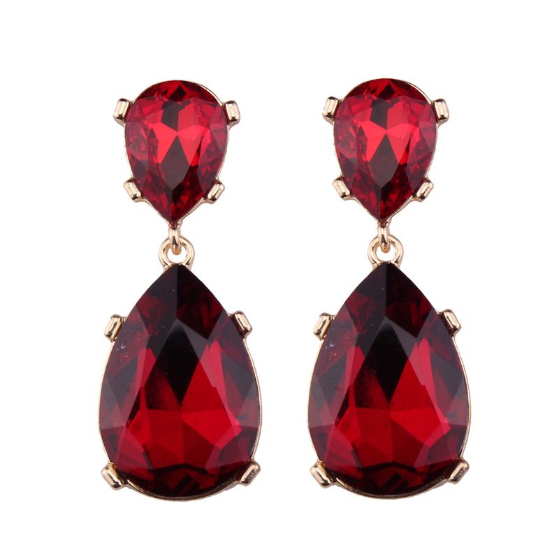 Boucles D&#39;oreilles Poire Alliage Occident (rouge) Nhjq6031