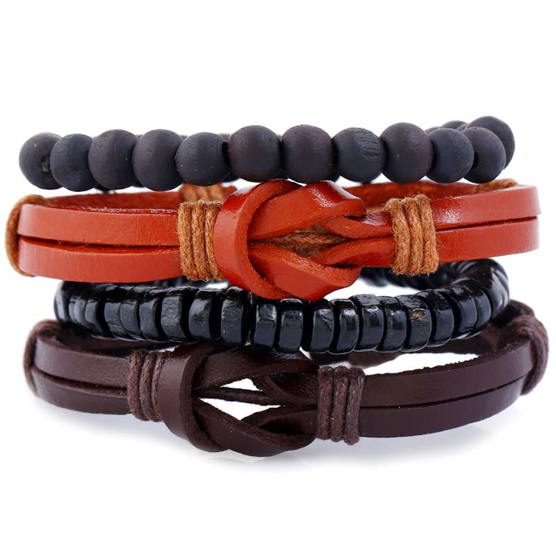 Fashion Leather  Bracelet Geometric Nhpk1147