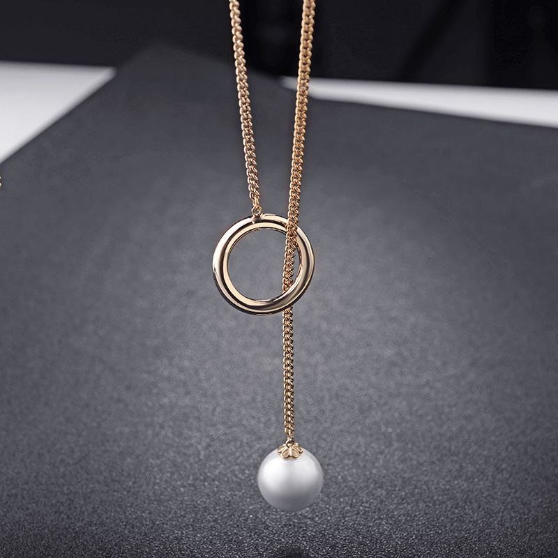 Fashion Alloy Plating Necklace Geometric (champagne Alloy)  Nhlj3579