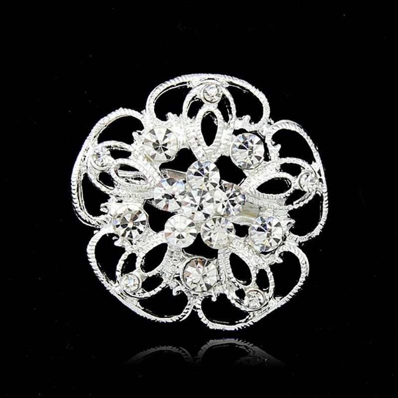 Fashion Alloy Plating Brooch Flowers (alloy Ab021-a)  Nhdr2266