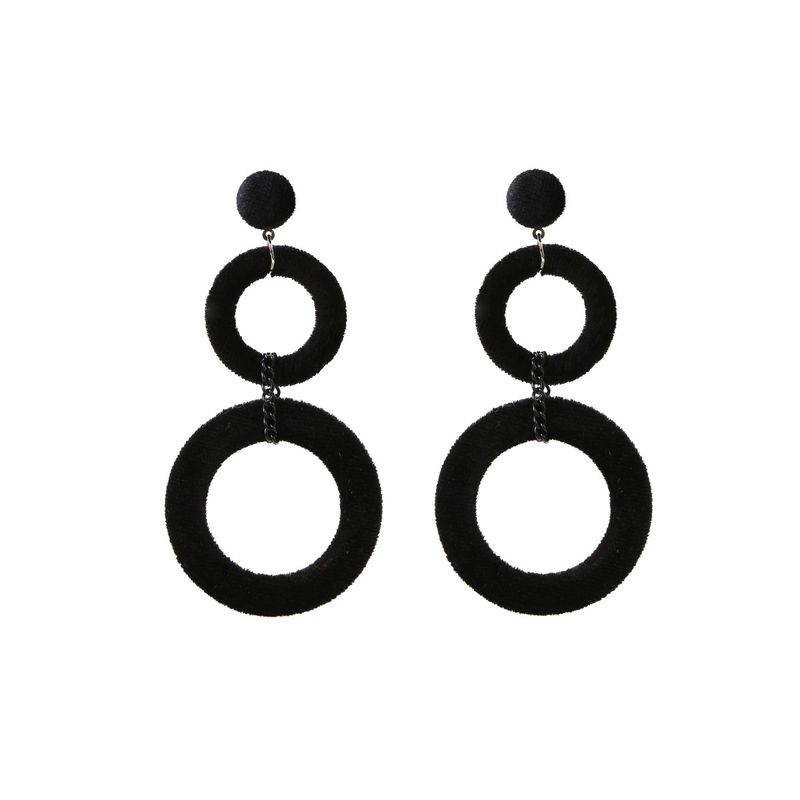 Fashion Alloy Plating Earring  (black)  Nhxr1630-black