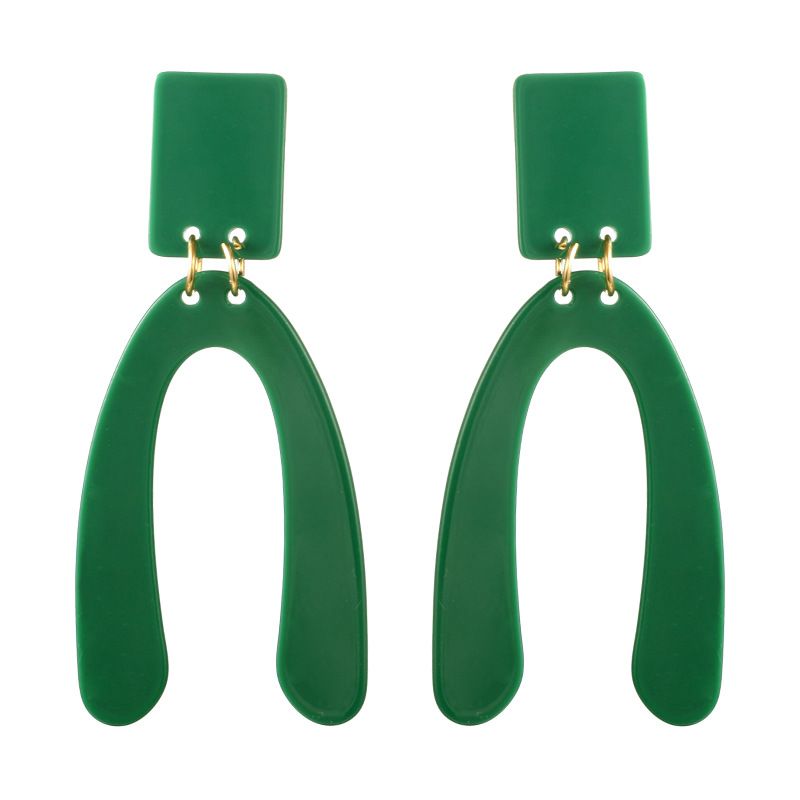 Fashion Acrylic  Earring Geometric (green)  Nhgy0813-green