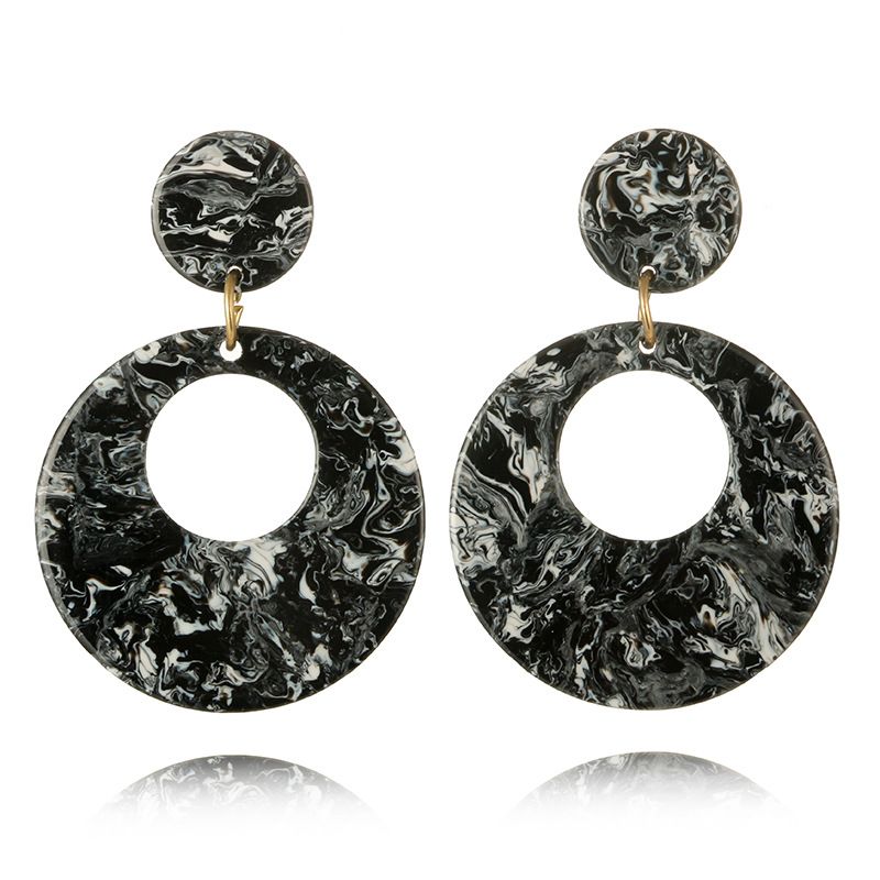Fashion Acrylic  Earring Geometric (black)  Nhgy0828-black