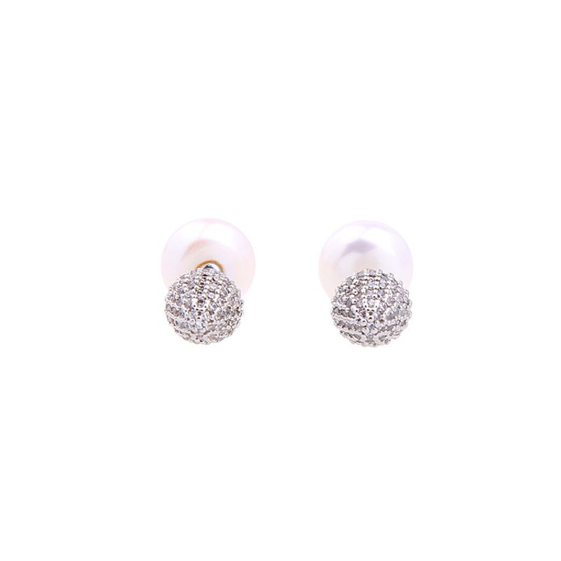 Korea Alloy Rhinestone Earring Geometric (platinum-1)  Nhqd4191-platinum-1
