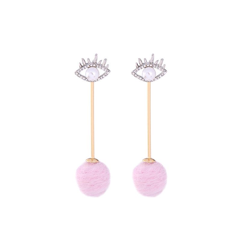 Fashion Alloy Rhinestone Earring Geometric (pink)  Nhqd4200-pink