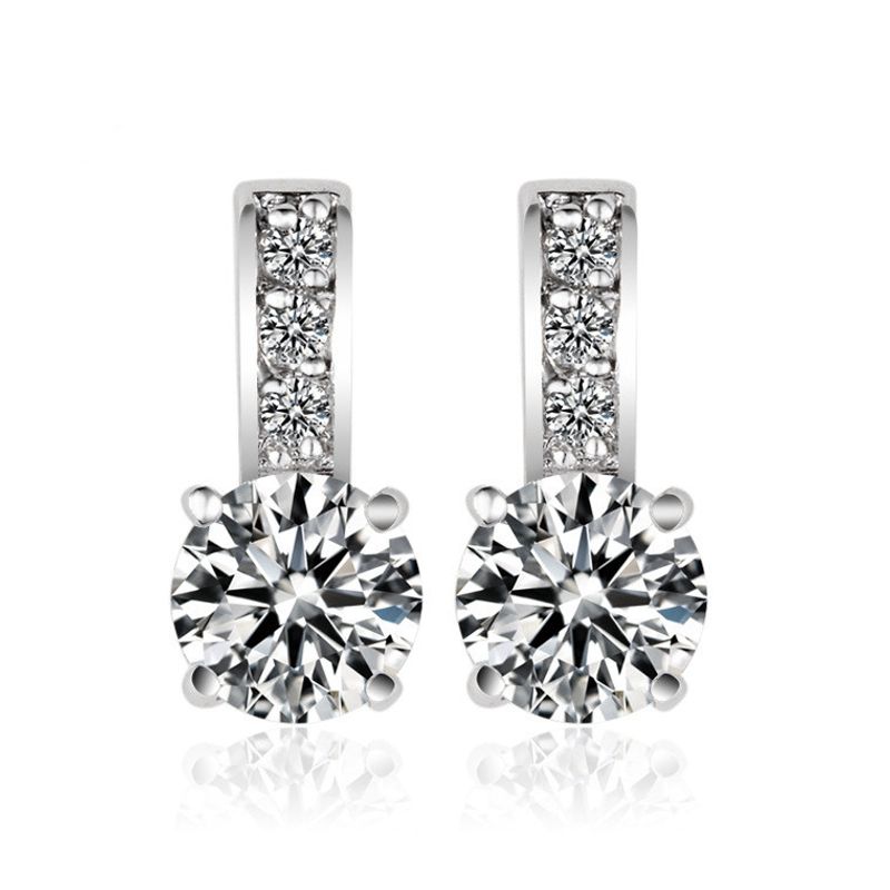 Jinse Lunaire Légende Boucles D'oreilles Huit Coeurs Et Huit Flèches Zircon Boucles D'oreilles Usine En Gros Femelle Simple