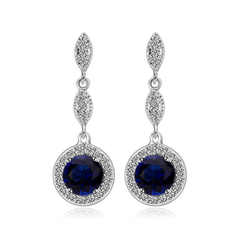 Fashion Zircon Plating Earrings  (emerald-01d02)  Nhtm0179-emerald-01d02