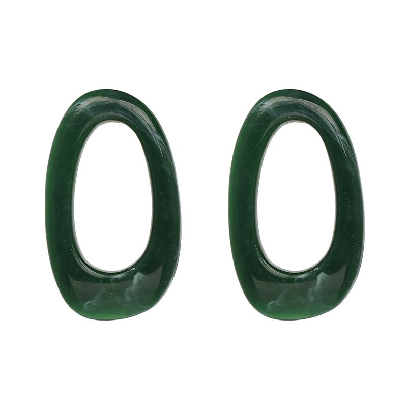 Korea Plastic  Earring Geometric (green)  Nhjj3907-green
