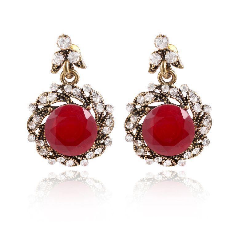 Fashion Alloy Plating Earring Geometric (alloy Red)  Nhkq1433-alloy Red